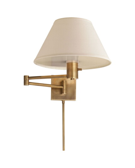 Visual Comfort Classic Swing Arm Wall Lamp Antique Brass