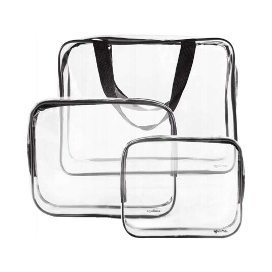Transparente nødvendigheter 3 stk pvc