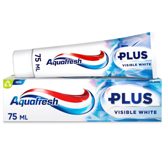 AQUAFRESH Whitening Tannkrem Plus Synlig White 75 ml AQUAFRESH Whitening Tannkrem Plus Synlig White 75 ml