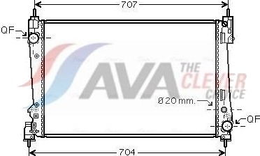 AVA COOLING SYSTEMS FTA2312 Radiator motorkjøling