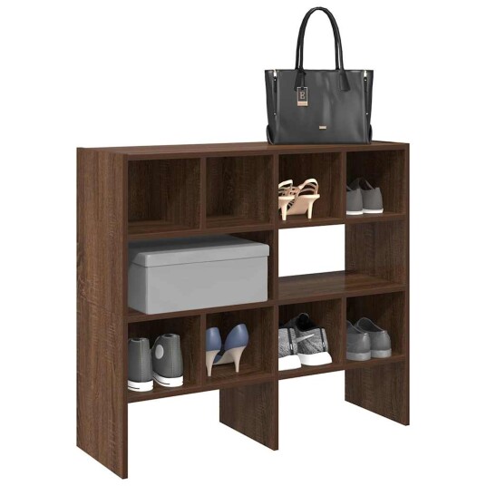 Skostativer 2 stk stablebar brun eik 89,5x30x40 cm 8721158577313 Skostativer 2 stk stablebar brun eik 89,5x30x40 cm 8721158577313