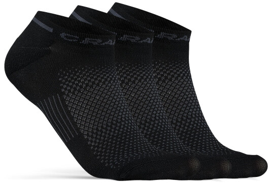 Craft Core Dry Shaftless Sportssokker 3-pakning Svart Str 43/45