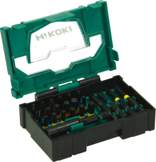 Hikoki 40030021 Bitssett T-Profil, Spor, Kryssbits Phillips, Kryssbits Pozidriv, Sekskant Inkl. Bitsholder