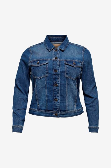 Only Carmakoma Jeansjakke carWespa Life Denim Jacket Blå Only Carmakoma Jeansjakke carWespa Life Denim Jacket Blå
