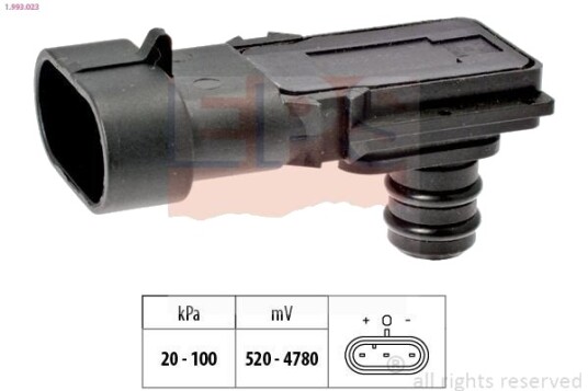 Lufttrykksensor, høydetilpasning EPS 1.993.023