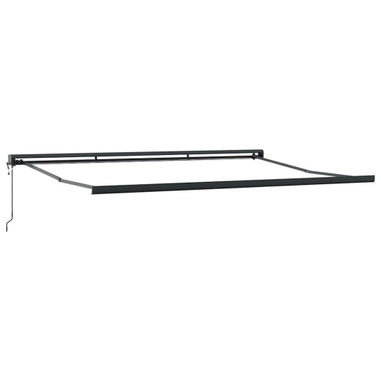 vidaXL Uttrekkbar markise antrasitt og hvit 4,5x3 m stoff og aluminium