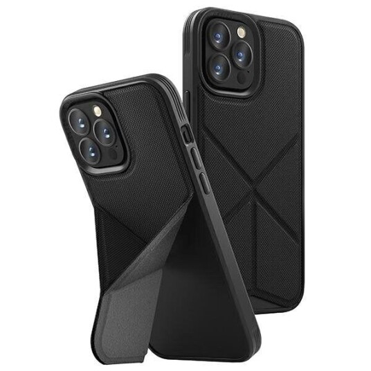 UNIQ iPhone 13 Pro UNIQ Transforma Sammenleggbart Deksel - Svart