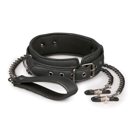 Leather Collar & Nipple Chains Leather Collar & Nipple Chains