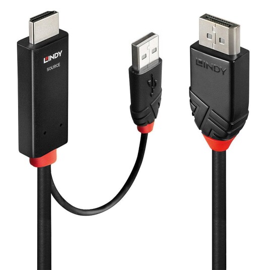 LINDY 2m HDMI an DisplayPort Adapterkabel LINDY 2m HDMI an DisplayPort Adapterkabel