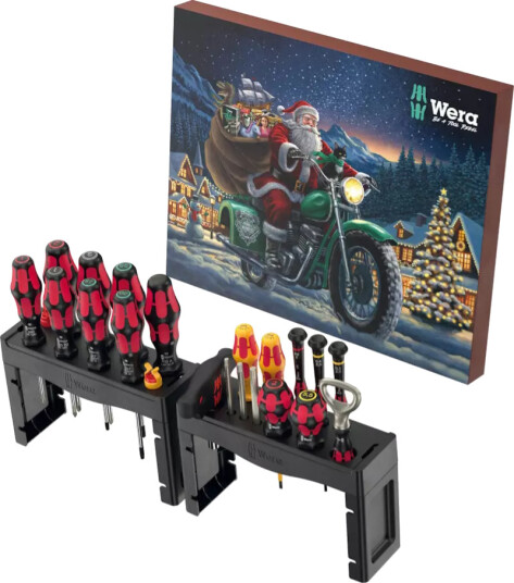 Wera Adventskalender 2025 med 28 deler - Julekalender for Verktøyentusiaster