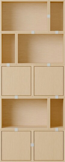 Stacked Configuration 8 Bokhylle Eik