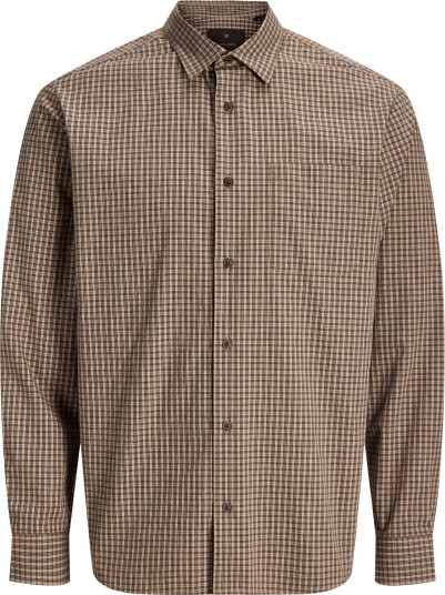 Jack & Jones Jprblaedward Dobby L/S Shirt   Brown   M