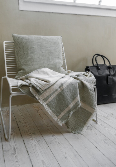 Elvang Lyme Bomullspledd Green 130x180cm