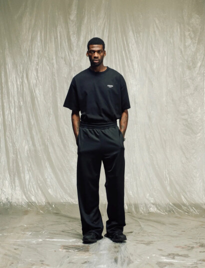 Isnurh Isnurh Basement Wide Trackpants - Black - M