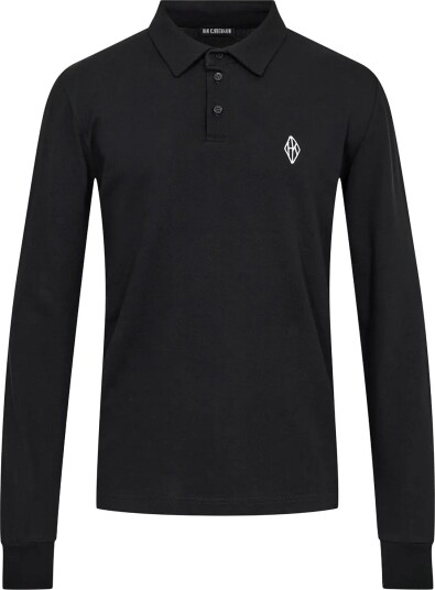 HAN Kjøbenhavn Diamond Polo Long Sleeve Shirt BLACK XL HAN Kjøbenhavn Diamond Polo Long Sleeve Shirt BLACK XL