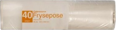 Frysepose Catersource 40 Ltr 450X850 Mm 50 My Med Skrivefelt Ldpe,20 Rl X 20 Stk/Krt