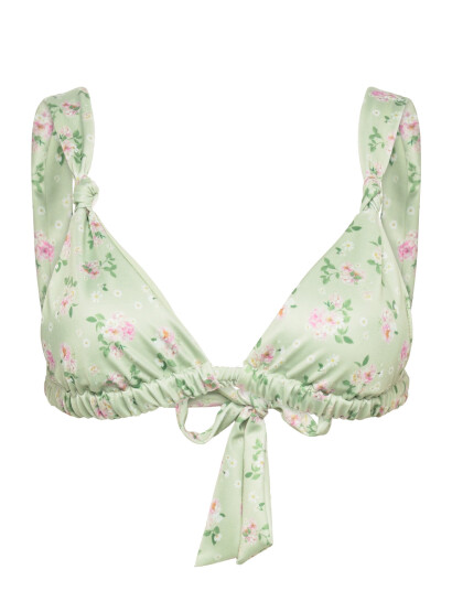 Gina Tricot Wide Strap Bikini Top - Green - M