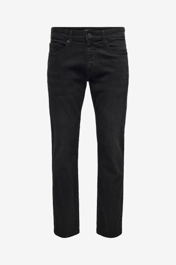 ONLY & SONS - Jeans onsWeft Regular Black 8638 Mat Dnm - Svart