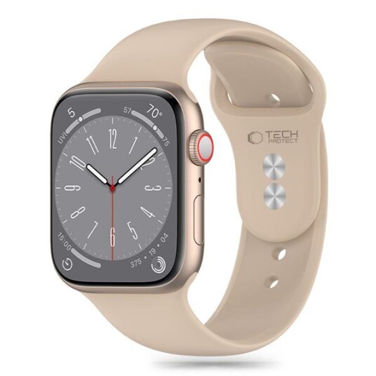 Tech Protect Silikonrem for Apple Watch 42/44/45/49mm Brun