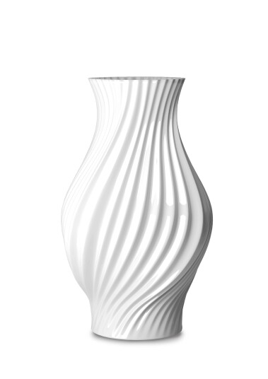 Lyngby Porcelæn Twist Vas H18 cm vit porslin Vase