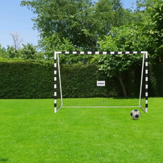 Fotballmål i hvitt metall XXL Fotballmål i hvitt metall XXL