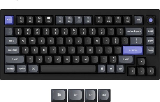 Keychron Q1 HE svart Lime Magnetic