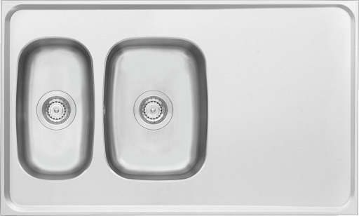 Contura Steel Classic kjøkkenbord rustfritt stål 1000x635x160 mm