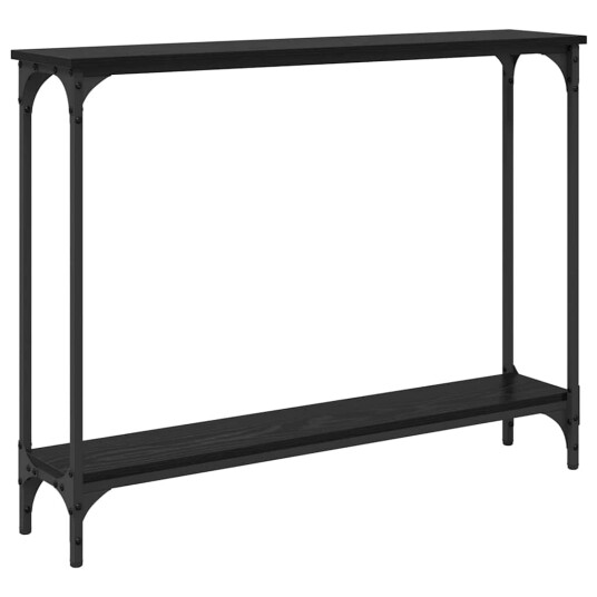 Konsollbord Svart Eik 102 x 23 x 15,5 cm Konstruert tre
