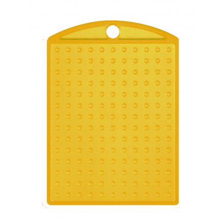 Pixelhobby Nøkkelring Medaljong Transparent Gul 3x4cm 1 stk