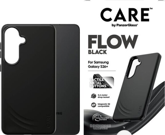 CARE by PanzerGlass Flow Case Black w. Qi Samsung Galaxy S26+