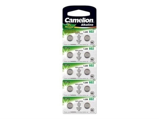 Batteri Camelion Alkaline AG2 0 % kvikksølv/Hg 10 stk. Batteri Camelion Alkaline AG2 0 % kvikksølv/Hg 10 stk.