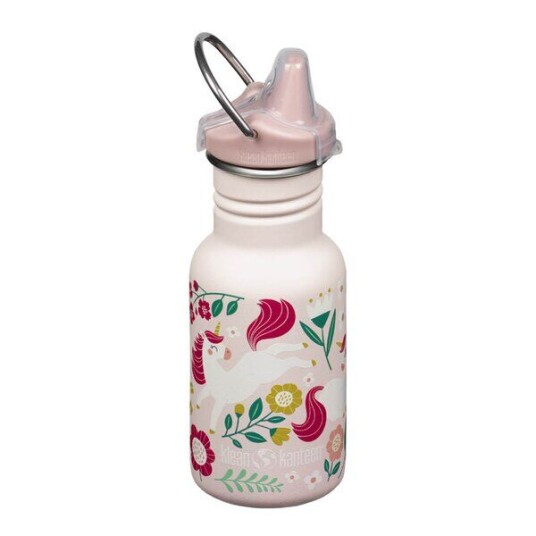 Klean Kanteen - Kid Classic Narrow flaske 0,35L med tutelokk Leaping Unicorns