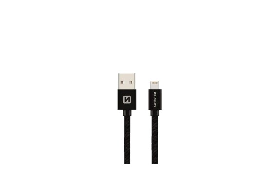 Swissten 71523101 0,2 M Usb A Lightning Hankjønn Hankjønn Sort