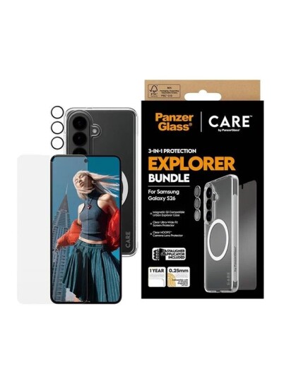 PanzerGlass Urban Combat 3-i-1 Beskyttelsespakke for Samsung Galaxy S26