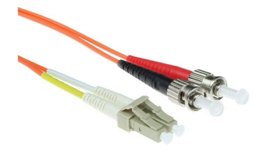 Act 15 Meter Lszh Multimode 62.5/125 Om1 Fiber Patch Cable Duplex With Lc And St Connectors. Lc-St 62.5/125 Om1 Dup 15.00M Rl7015