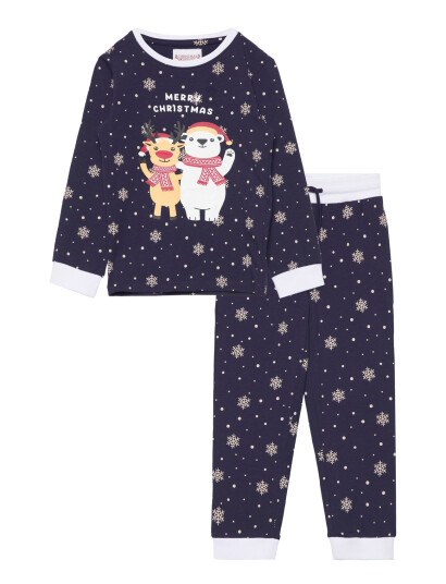 Happy Seasons Best Friends Christmas Pyjamas Kids - Navy - 11-12Y