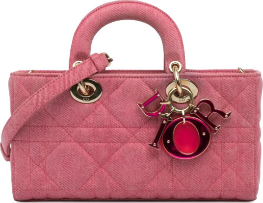 Dior Medium Denim Macrocannage Lady D Joy Pink Dior Medium Denim Macrocannage Lady D Joy Pink