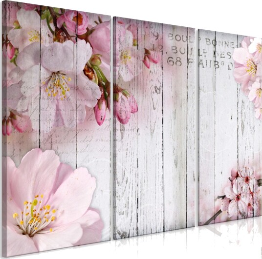 Bilde Flowers On Boards 3 Parts 120x80 Artgeist sp. z o. o.