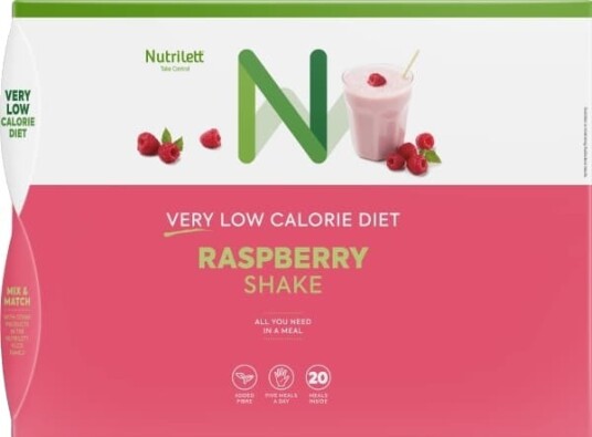 Nutrilett VLCD Raspberry Shake ateriankorvikepirtelö 35 g 20 PACK