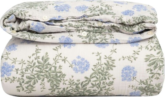Plumbago Muslin Duvet Cover Single 150x210 cm