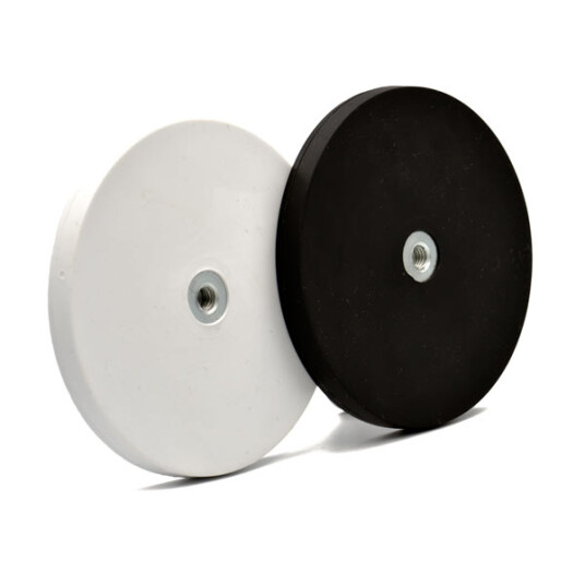 SuperMagneter Stor Og Sterk Gummimagnet Ø 88 Mm Med Innvendig Gjenge M6