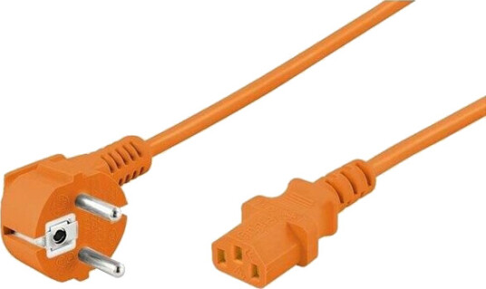 Pro Power cable C13 1x90° - Orange - 5m Pro Power cable C13 1x90° - Orange - 5m