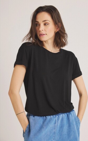 Luxzuz Karin Bamboo T Shirt Black S Luxzuz Karin Bamboo T Shirt Black S