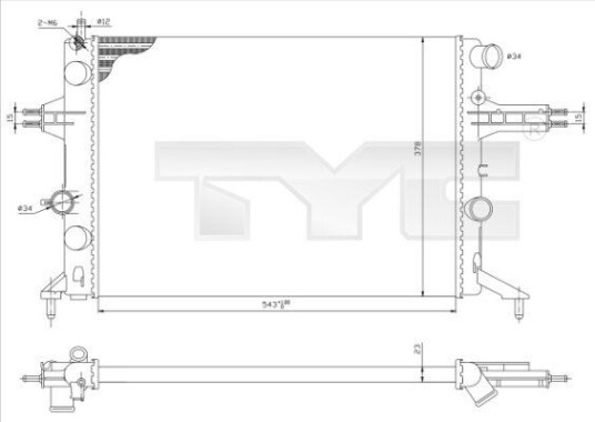 Radiator TYC 725 0021