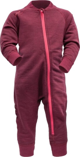 Devold Nibba Merino Playsuit Baby Beetroot Melange 98 cm Devold Nibba Merino Playsuit Baby Beetroot Melange 98 cm