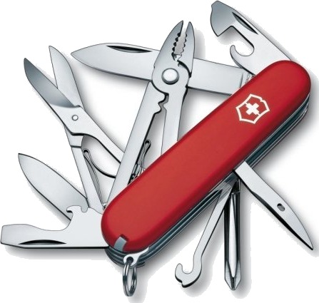 Victorinox Deluxe Tinker Multiverktøyskniv Klappkniv Uten Lås Rød 9.1 cm 123 g Victorinox Deluxe Tinker Multiverktøyskniv Klappkniv Uten Lås Rød 9.1 cm 123 g