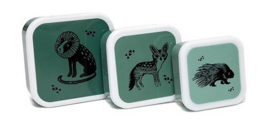 Petit Monkey Snacksbokser Salie Grønn 3pk