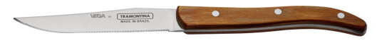 VEGA Laguiolekniv Picanha med gjennomgående blad; 22.5 cm (L); Lysebrun; 6 Stykk / Forpakning VEGA Laguiolekniv Picanha med gjennomgående blad; 22.5 cm (L); Lysebrun; 6 Stykk / Forpakning