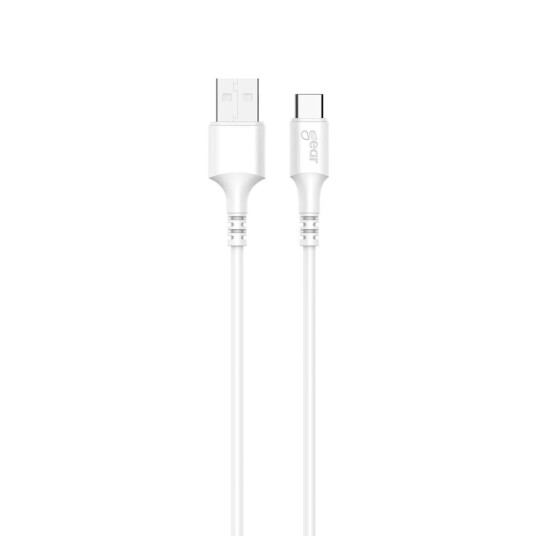 GEAR Ladekabel Usb a usb c 2.0 1m Hvit Gen2 Rund Kabel