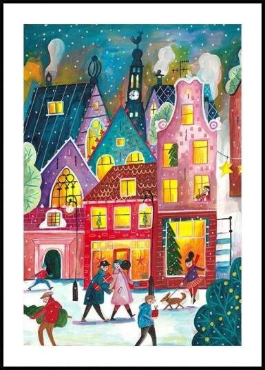 Christmas in Amsterdam Plakat Plakat / 40x50cm